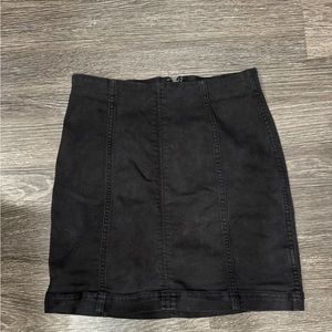 Free people denim black skirt
